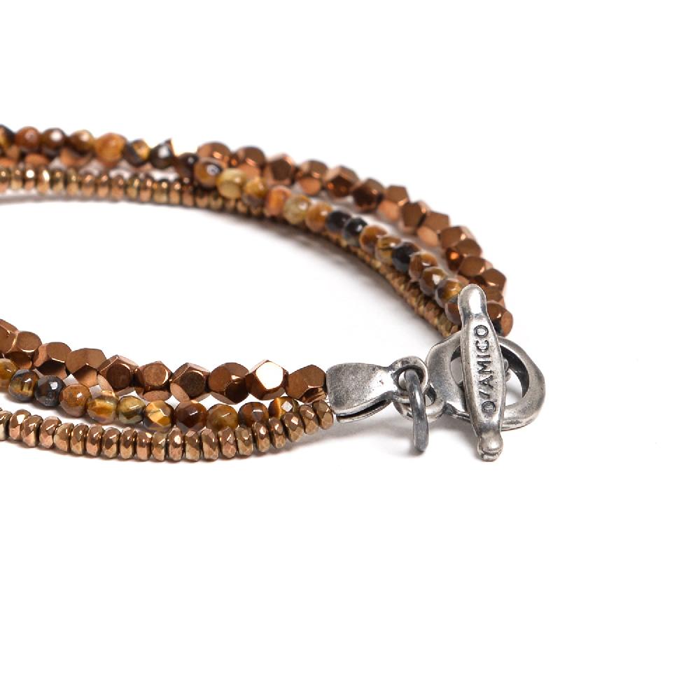 D'AMICO Bracciale Tris Fusion Brown Qualità