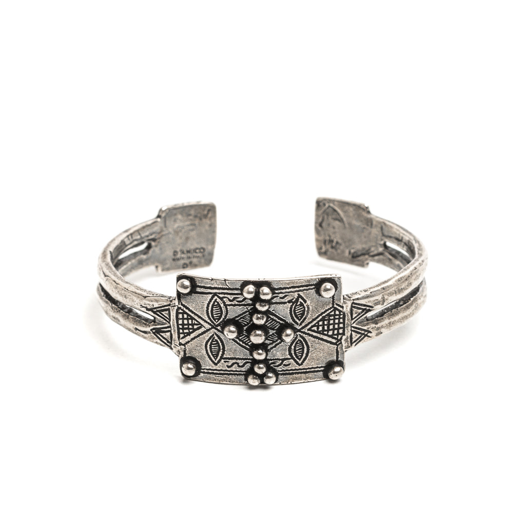 D'AMICO Bracciale Rigido Tuareg Piastra + Pallini Economico
