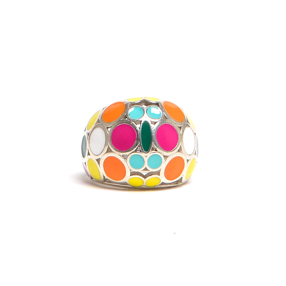 D'AMICO Anello Smalto Multicolor Vendite Flash
