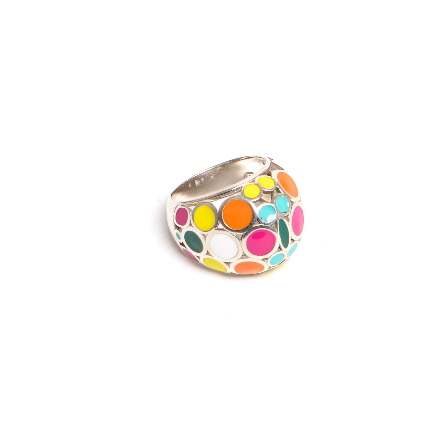 D'AMICO Anello Smalto Multicolor Vendite Flash