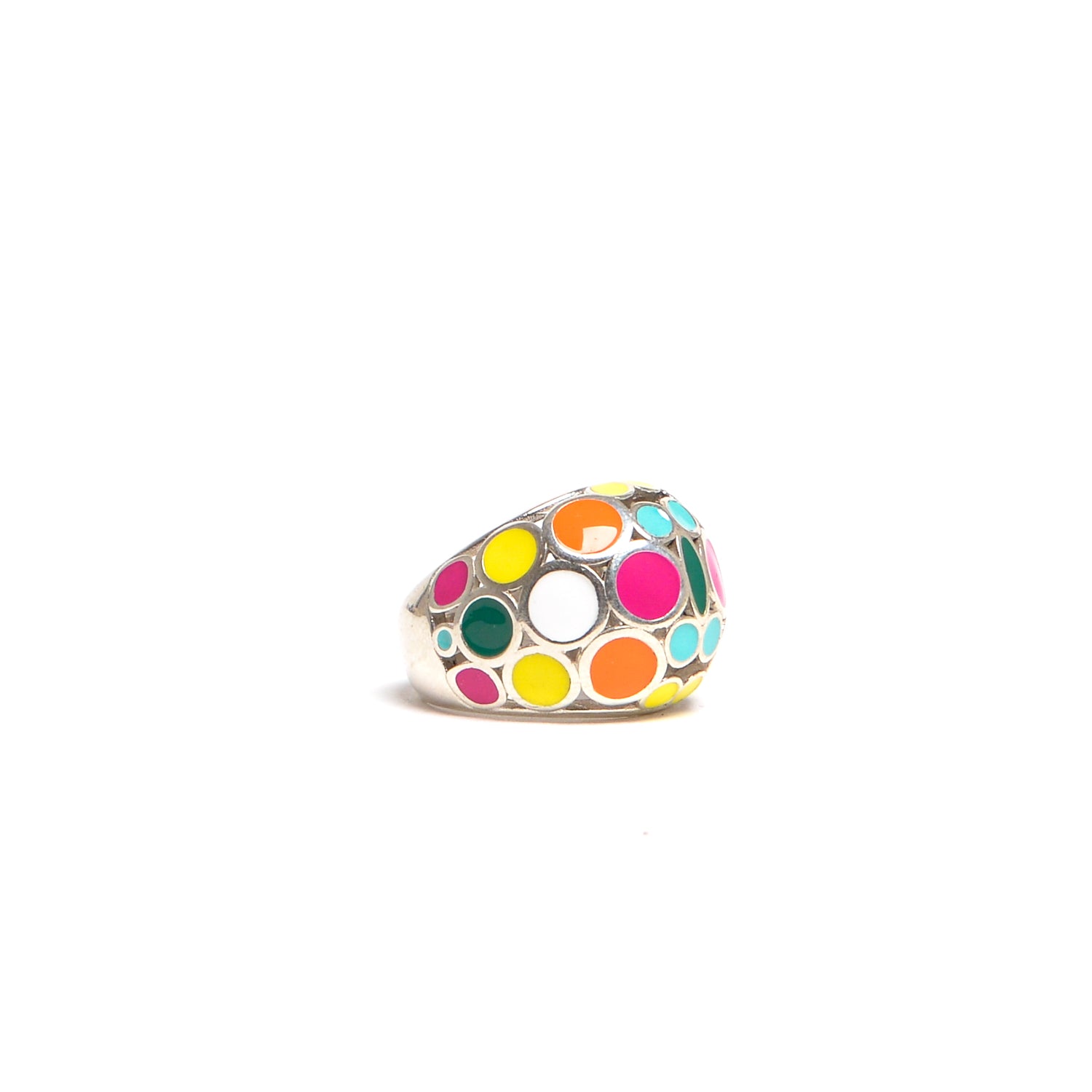D'AMICO Anello Smalto Multicolor Vendite Flash