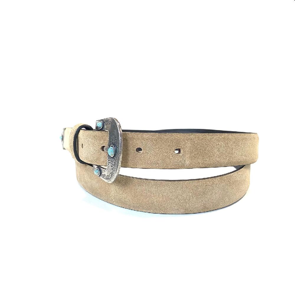 D'AMICO Cintura Camox Suede Fibbia Texas Turchesi Offerta per la Festa della Mamma