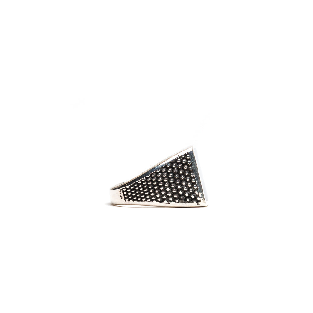 D'AMICO Anello Dupont Quadrato con Lacca Blu Officina