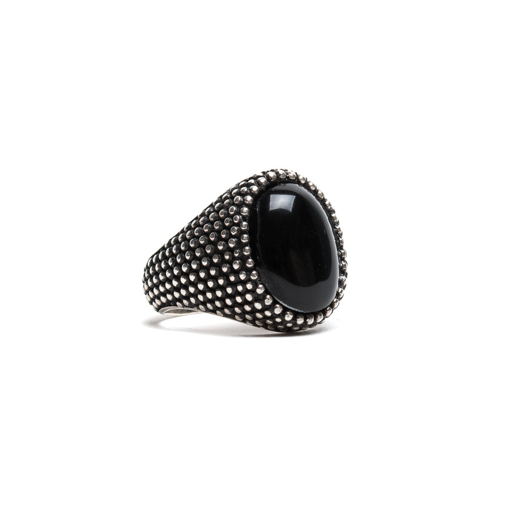 D'AMICO Anello Puntinato Onice Nera Italy