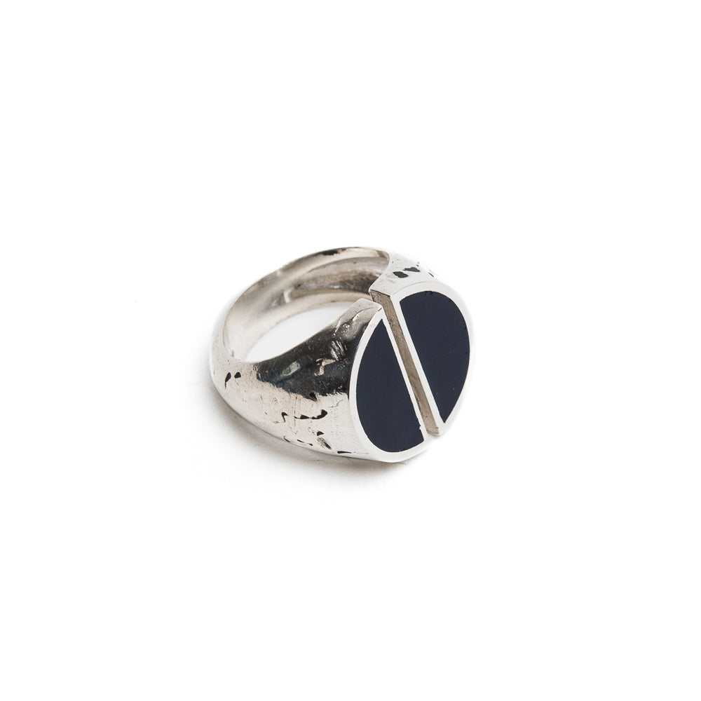 D'AMICO Anello Taglio con Lacca Blu Consegna Veloce