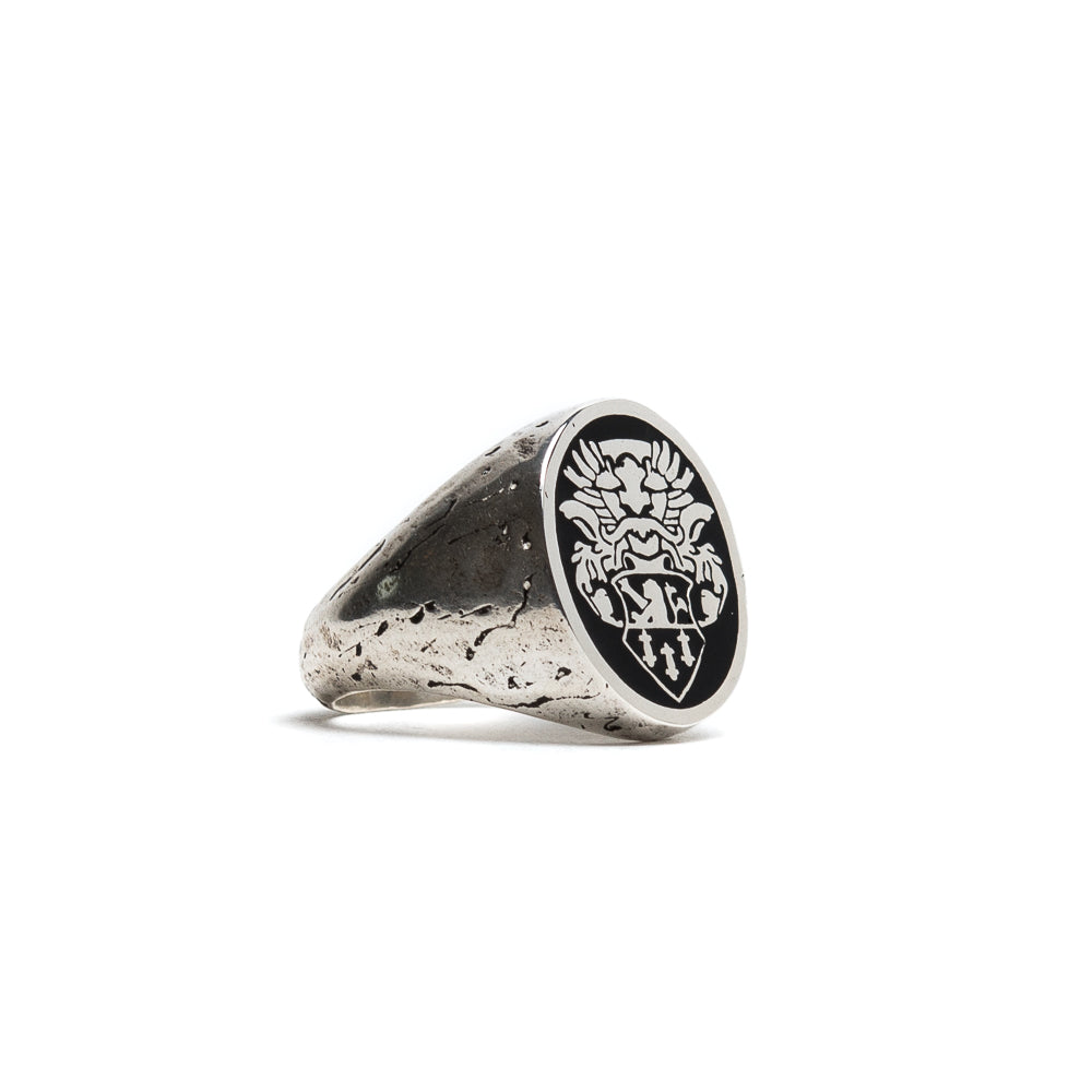 D'AMICO Anello Stemma con Lacca Nera Shopping Online