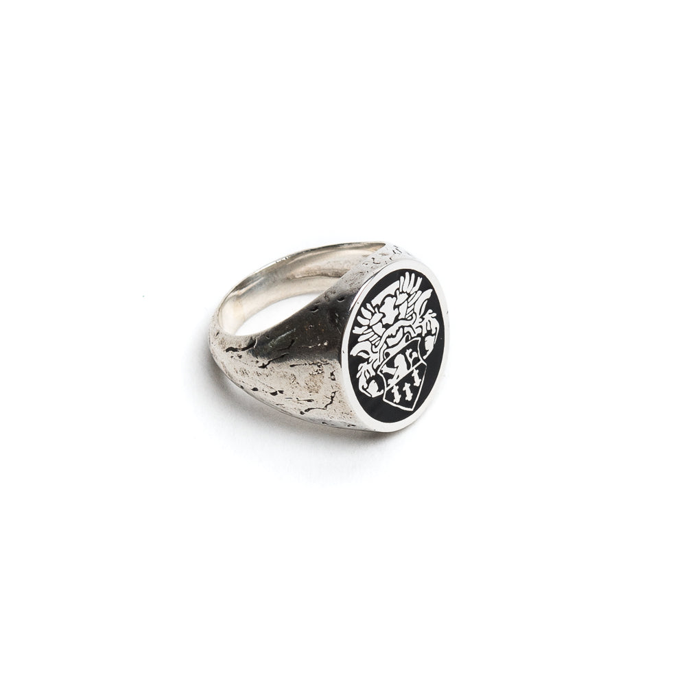 D'AMICO Anello Stemma con Lacca Nera Shopping Online