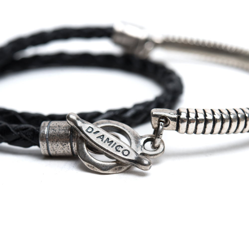 D'AMICO Bracciale Scooby Nero + Argento 925 Offerta
